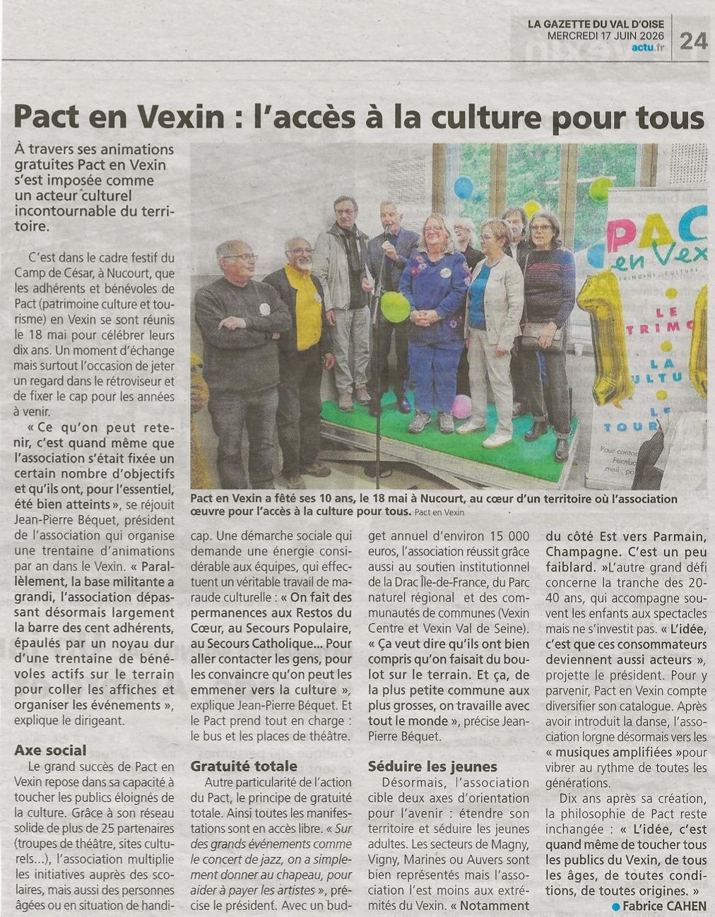 2026 06 19 gazette du val d oise article