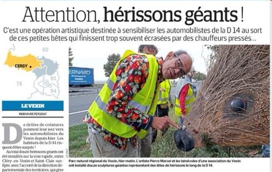 Le parisien herisson geant detail 1